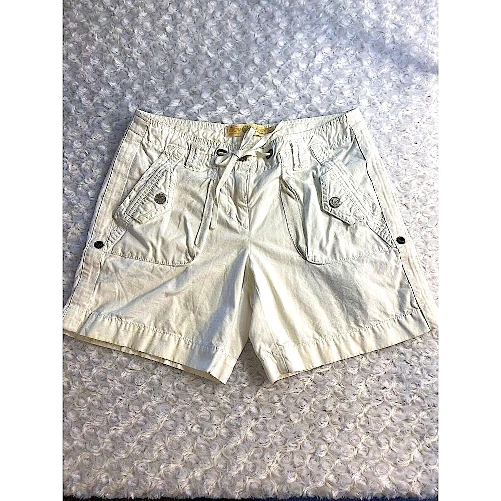 J Crew Weathered Chino Classic Twill White Shorts Size 4 City Fit